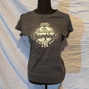Gray 2009 New York Yankees World Series Champions T-Shirt (Womens)